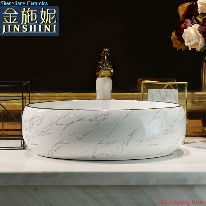 North European creative artists basin square ceramic face basin stage basin bathroom sink the pool that wash a face