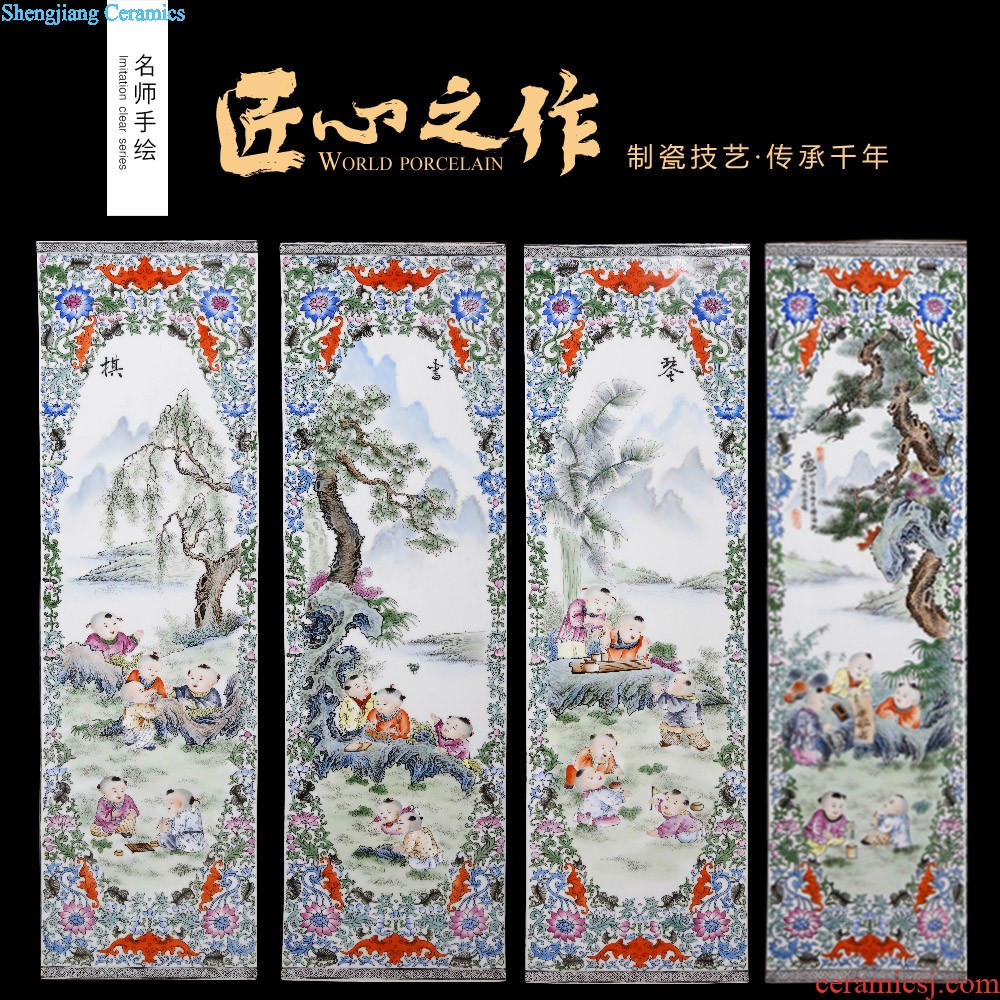 Jingdezhen ceramics furnishing articles hand-painted porcelain enamel flower dragon with Chinese style living room porch decoration