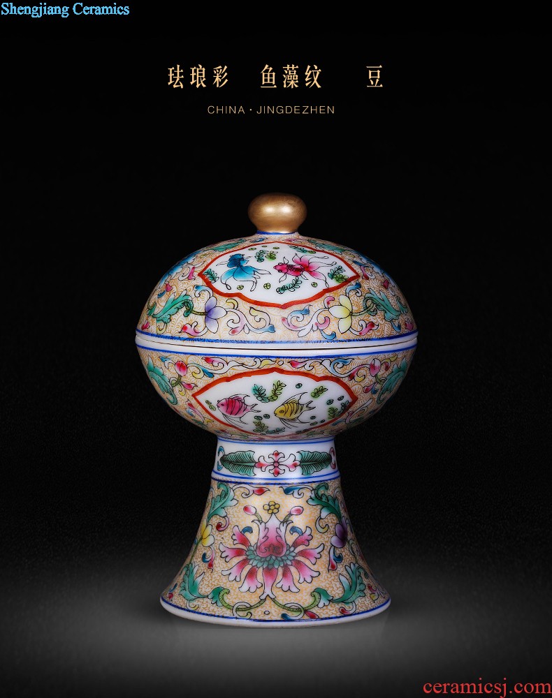 Jingdezhen ceramics hand-painted vases, flower arranging Chinese style household adornment rich ancient frame sitting room place a wedding gift