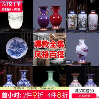 Jingdezhen ceramics hand-painted modern Chinese blue and white porcelain vases, flower arrangement sitting room crafts home decoration furnishing articles