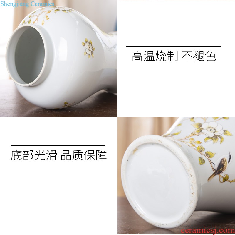 Jingdezhen ceramic vase furnishing articles Nordic light luxury porcelain storage tank sitting room porch household soft adornment arranging flowers