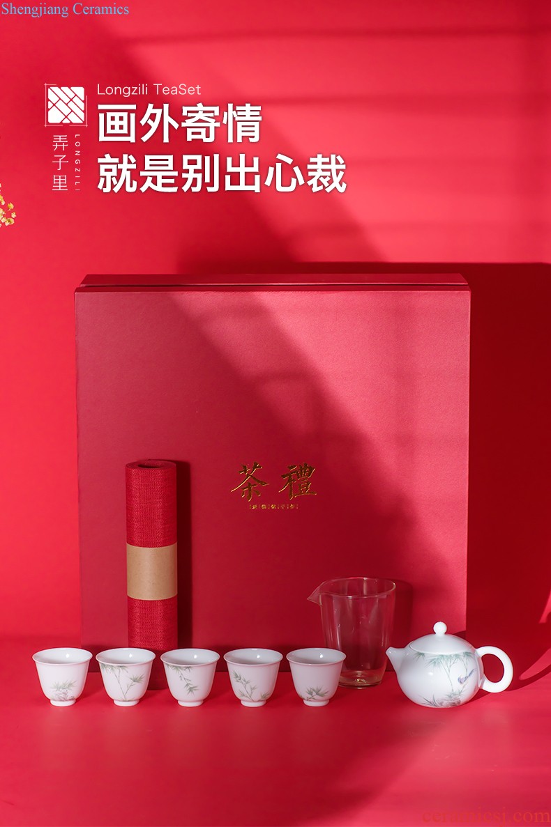 Get in jingdezhen ceramic tea set kung fu tea set home xi shi pot of tea, tea cup gift boxes