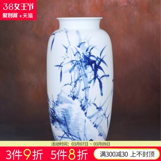 Jingdezhen ceramic hand-painted vases furnishing articles sitting room flower arrangement New Chinese style household act the role ofing is tasted porch TV ark decoration