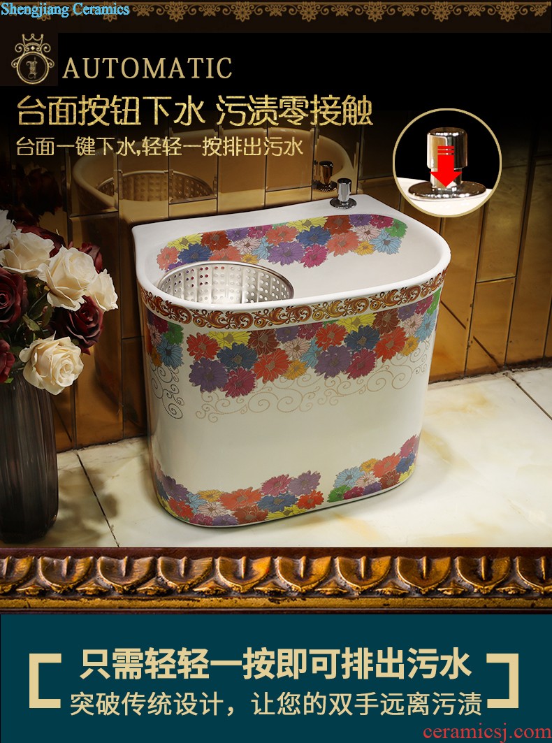 On the ceramic bowl square European art basin sink basin bathroom sinks counters are contracted household