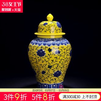 Jingdezhen ceramic vases, dry flower is placed The traditional Chinese painting landscape arts and crafts home living room TV cabinet decoration