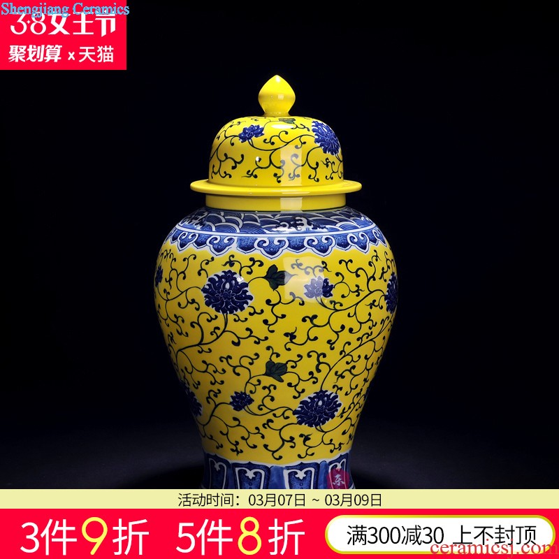 Jingdezhen ceramic vases, dry flower is placed The traditional Chinese painting landscape arts and crafts home living room TV cabinet decoration