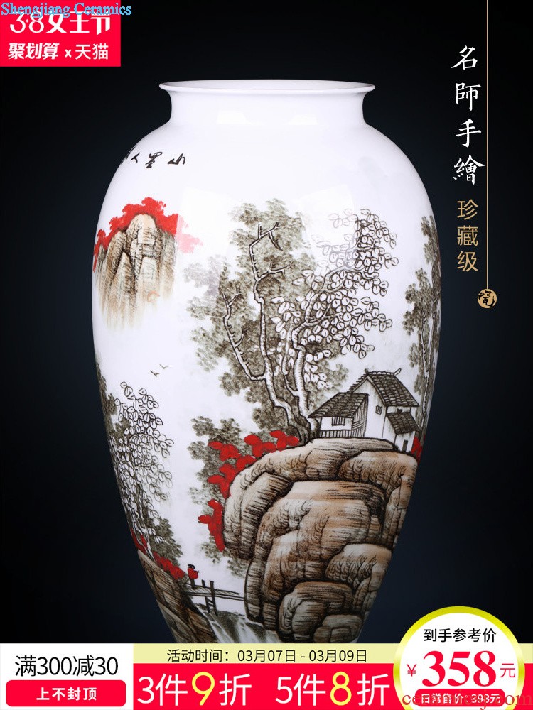 Jingdezhen ceramics antique vases, flower arranging Chinese contemporary sitting room adornment home furnishing articles desktop TV ark