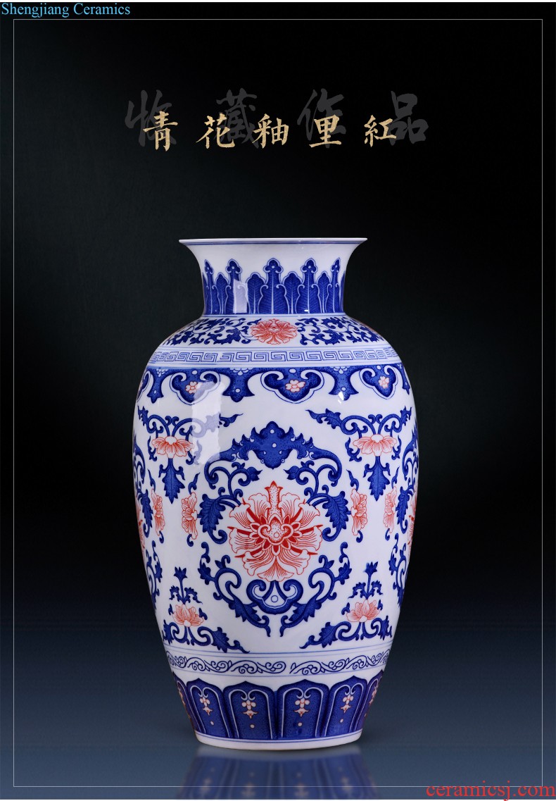 Jingdezhen ceramics vase hand-painted flower arranging mei bottles of new Chinese style household furnishing articles sitting room adornment ornament porcelain