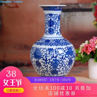 397 large jingdezhen ceramic vase Collection of famous hand-painted powder enamel vase Household adornment furnishing articles