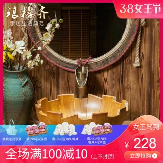 Koh larn, qi Increase the stage basin ceramic toilet lavabo that defend bath lavatory art sea thread circle