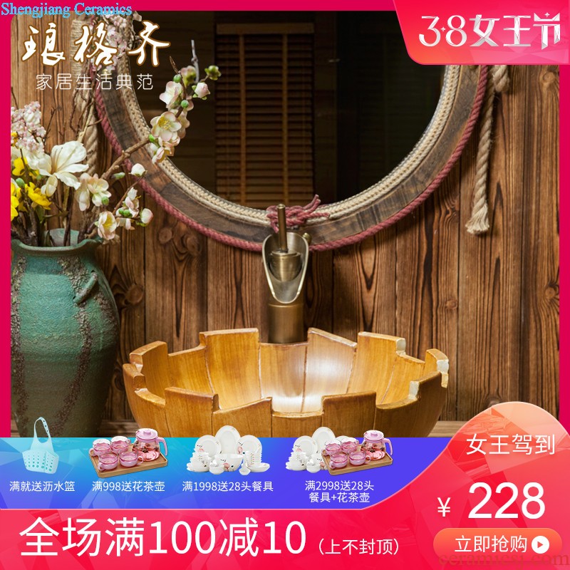 Koh larn, qi Increase the stage basin ceramic toilet lavabo that defend bath lavatory art sea thread circle