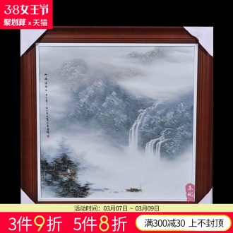 Jingdezhen ceramics Liu Shu WuXiang adornment porcelain plate painting murals Household fashionable sitting room place process