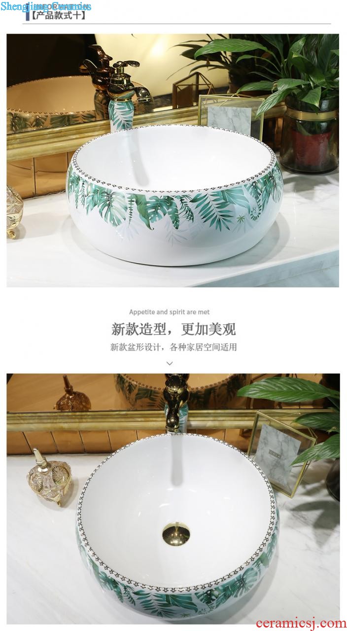 Jingdezhen square ceramic art basin stage basin of restoring ancient ways of household toilet lavabo ou wash basin