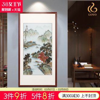 Jingdezhen ceramics Dong-ming li see cloud light porcelain plate painting decoration Contemporary household crafts are sitting room