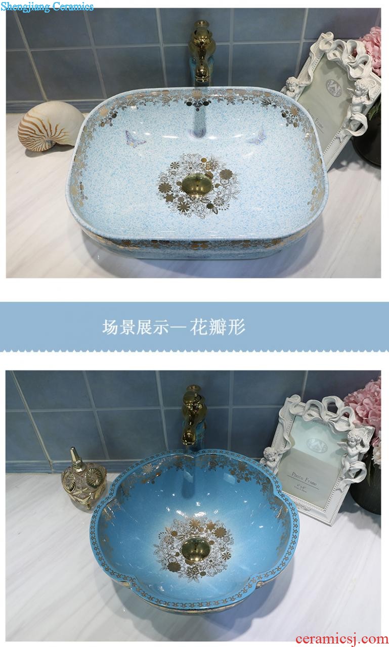 Stage basin to jingdezhen european-style lavabo household creative ceramic art contracted basin basin sinks