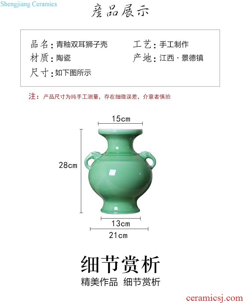 Jingdezhen ceramics vase hand-painted archaize large blue and white porcelain is the sitting room of Chinese style household adornment flower arranging furnishing articles