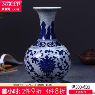 Jingdezhen ceramic vases, furnishing articles New Chinese style traditional Chinese painting landscape dried flowers flower arrangement home office decorations