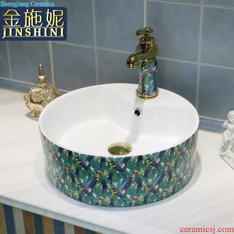 The stage basin oval sink small household toilet European art basin sinks ceramic wash basin