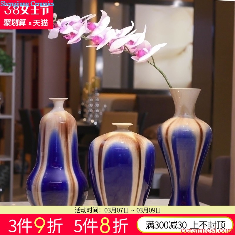 Jingdezhen ceramics furnishing articles imitation qing yongzheng jubilee ShouFuLu bottle vase of TV ark of Chinese style household decoration