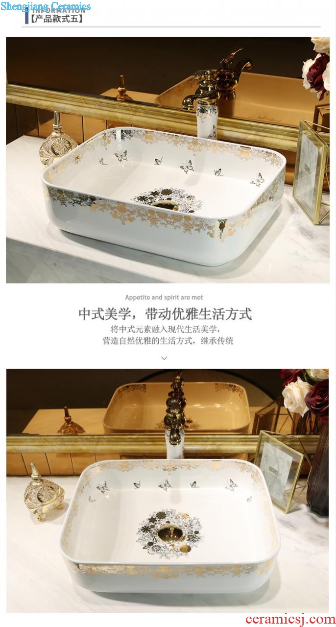 Wash basin lavatory ceramic art basin of continental waist drum toilet on the stage of the basin that wash a face wash basin ChiPan