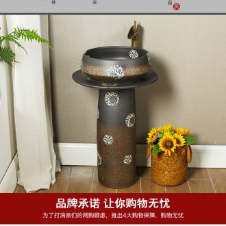 Koh larn, qi column type lavatory floor pillar lavabo ceramic toilet home pillar basin