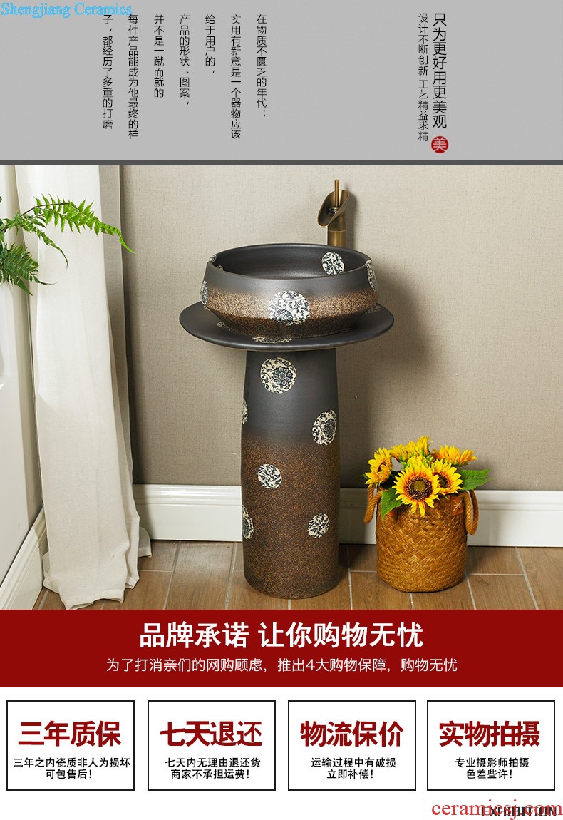 Koh larn, qi column type lavatory floor pillar lavabo ceramic toilet home pillar basin