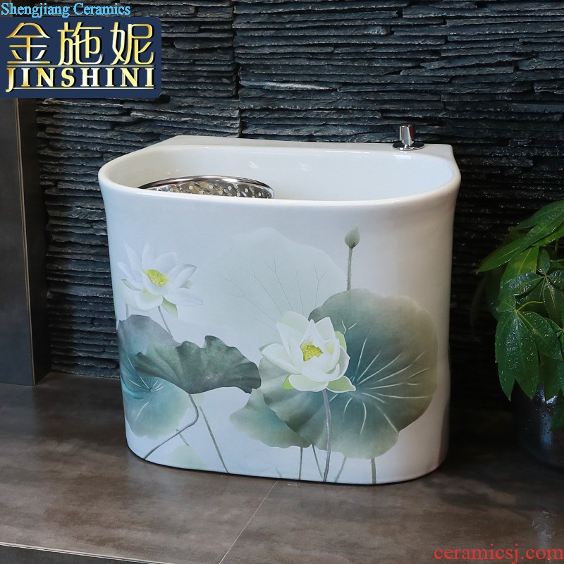 The stage basin circular jingdezhen ceramic lavabo household art modern European toilet lavatory basin