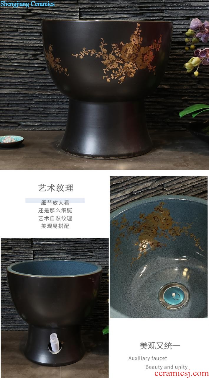 Gold cellnique cleaning mop pool ceramic mop pool balcony towing basin bathroom sink small floor type household