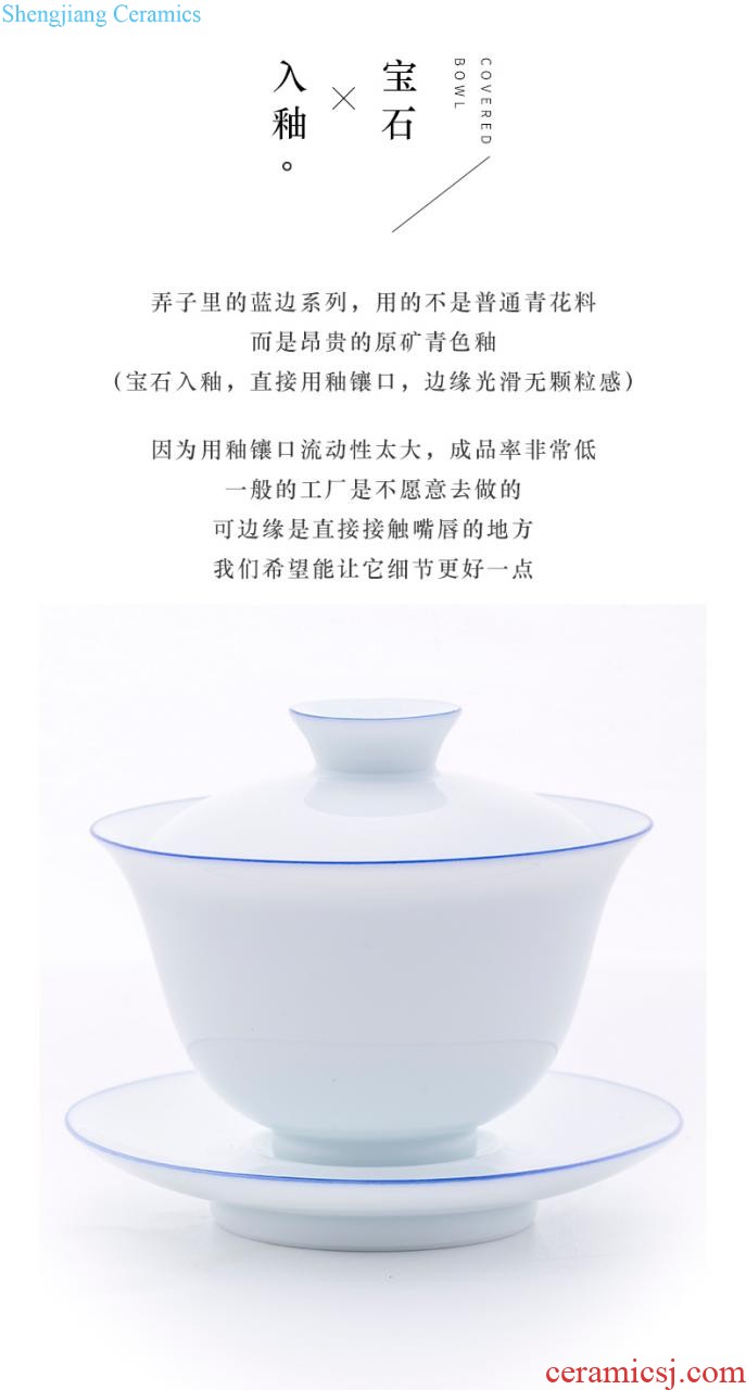 Jingdezhen porcelain sample tea cup kung fu master cup single cup thin foetus ceramic cups manual small personal tea cup