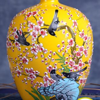 Jingdezhen ceramics hand-painted vases, flower arrangement of Chinese style home sitting room adornment TV ark place wedding gift