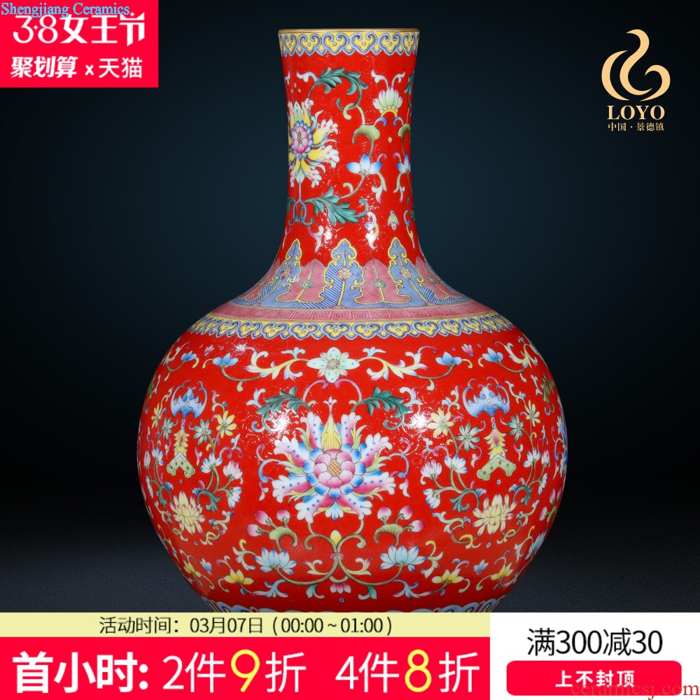 Jingdezhen ceramics antique blue-and-white jungle both were bottles of the sitting room of Chinese style household decoration vase furnishing articles