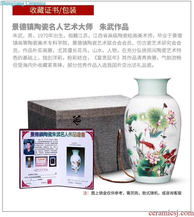 Jingdezhen ceramic plate Pastel lad spring New Chinese style adornment mural sitting room dining-room has a box that hang a picture