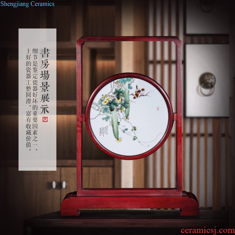 New Chinese style household decorative porcelain jingdezhen ceramics hand draw all the best partition painting hangs a picture collection furnishing articles