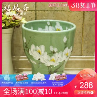 Koh larn, qi Increase the square on the art of jingdezhen ceramic bowl lavatory sink basin Platinum peony