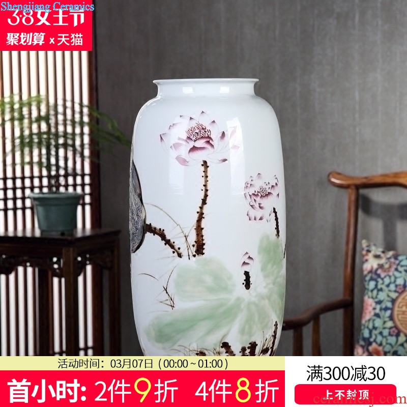 Jingdezhen ceramics Dong-ming li shan, porcelain plate painting decoration Home sitting room hotel crafts