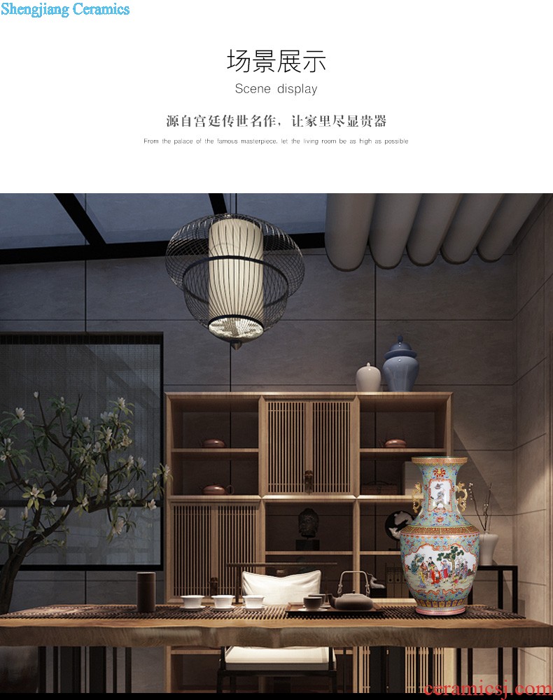 Jingdezhen ceramics furnishing articles imitation qing qianlong pastel bound branch grain ears gourd vases, Chinese style household decorations