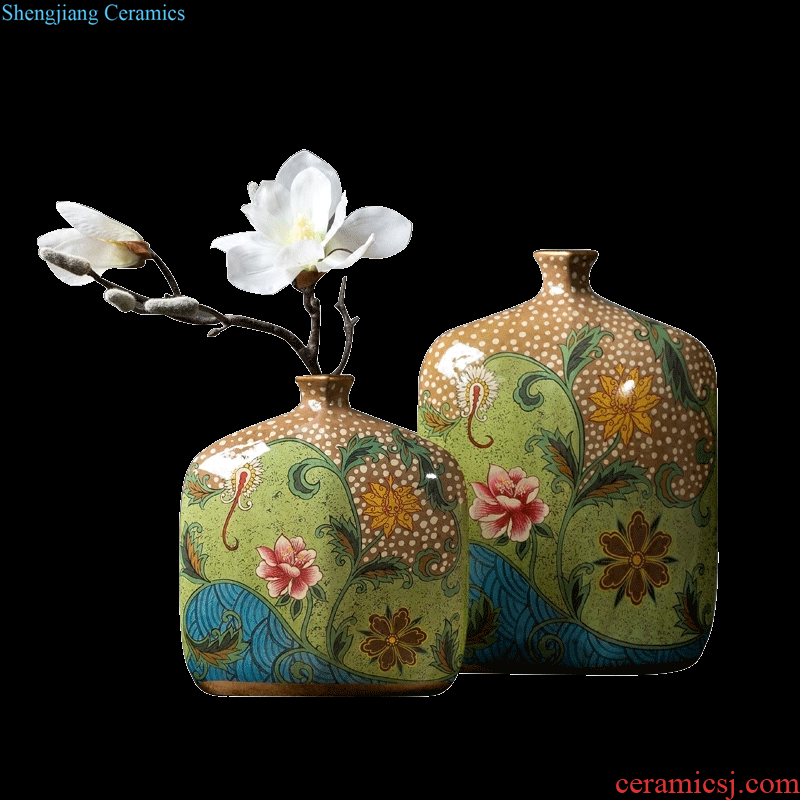 Dry jingdezhen ceramic vases, contemporary and contracted sitting room TV ark adornment furnishing articles table hydroponic flowers