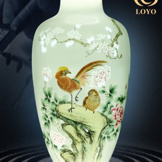 Jingdezhen ceramics antique flower vase flower arrangement, the sitting room of Chinese style household collection gifts decorations furnishing articles