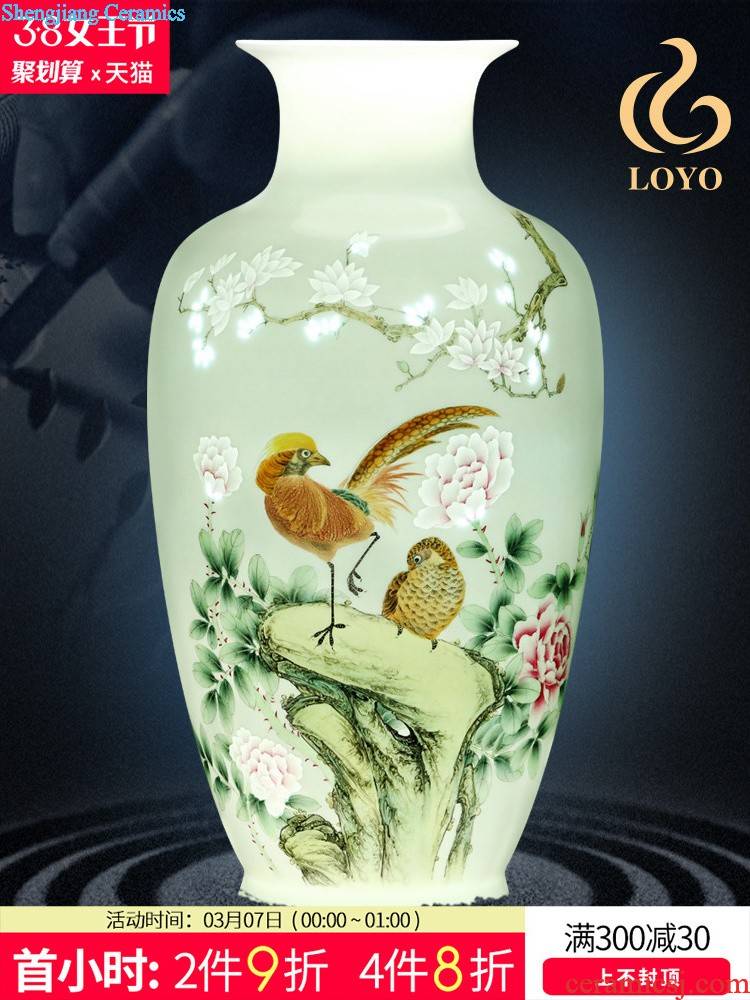 Jingdezhen ceramics antique flower vase flower arrangement, the sitting room of Chinese style household collection gifts decorations furnishing articles