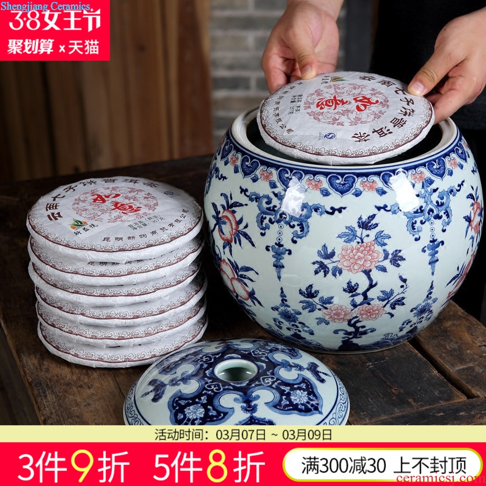 Jingdezhen ceramics vases, flower arrangement sitting room porch decoration of Chinese style household TV ark place wedding gift