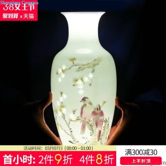 Jingdezhen ceramics modern fashion color glaze three Yang kaitai, vases, flower receptacle sitting room office decoration furnishing articles