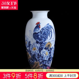 Jingdezhen ceramic set is lrene hand-painted sabingga sukdun dergici jimbi vases, flower fashionable sitting room of Chinese style household furnishing articles