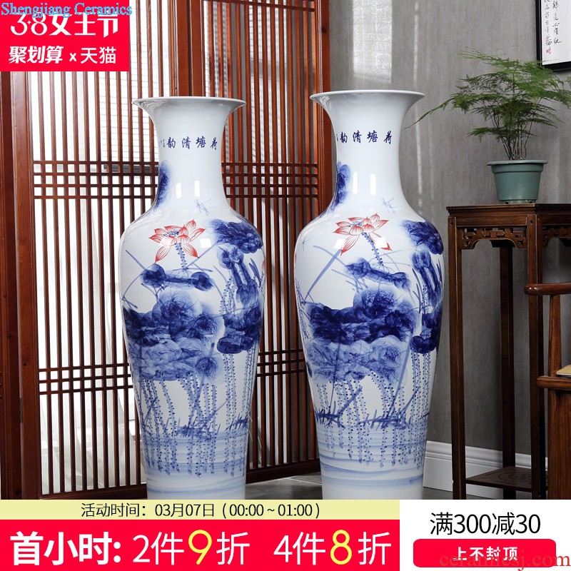 Jingdezhen ceramics Dong-ming li enamel vase flower shan in the morning Home sitting room adornment is placed process