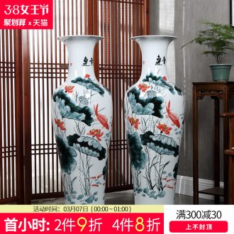 Jingdezhen ceramics Gold dragon pattern of blue and white porcelain vase Modern living room handicraft decorative furnishing articles