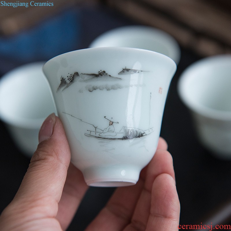 White porcelain tea sets jingdezhen domestic xi shi pot of tea ware built water box of a complete set of contracted kunfu tea cups