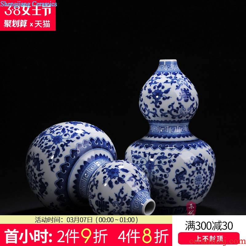 Jingdezhen ceramics furnishing articles hand-painted vases, flower arranging lucky bamboo sitting room porch decoration of Chinese style household ornament