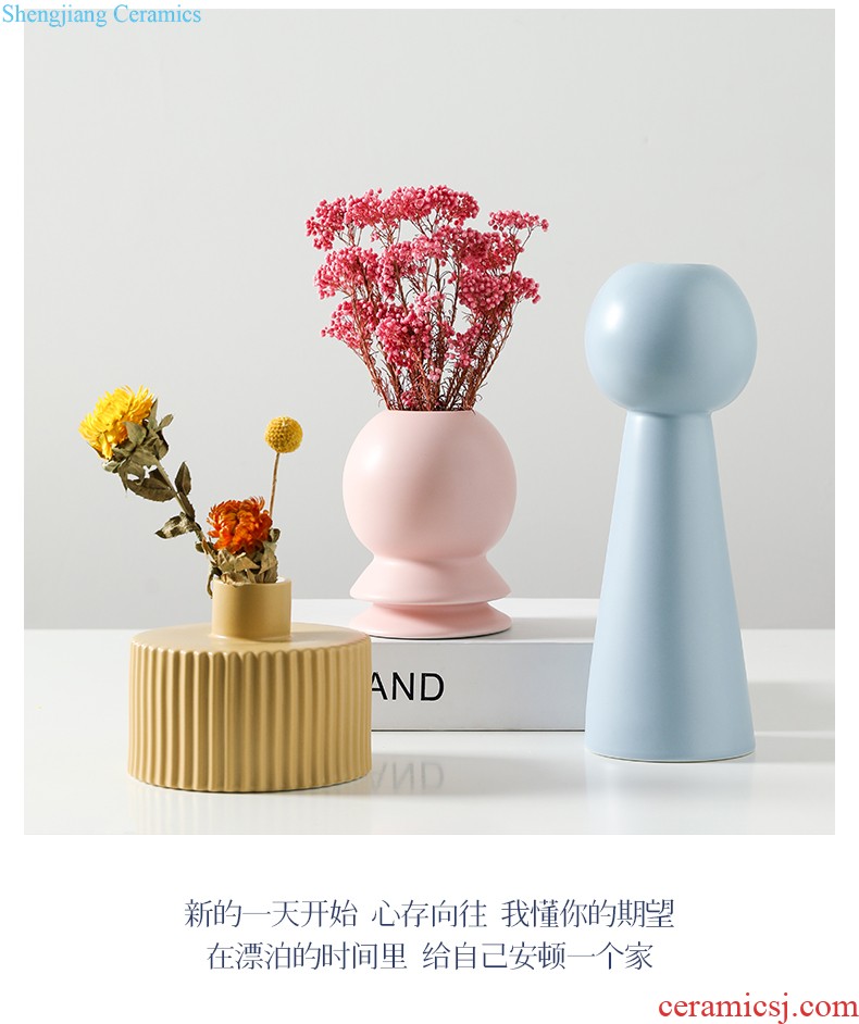 Home furnishing articles table sitting room ceramic vase mesa small and pure and fresh flower vase creative contracted decorate floret