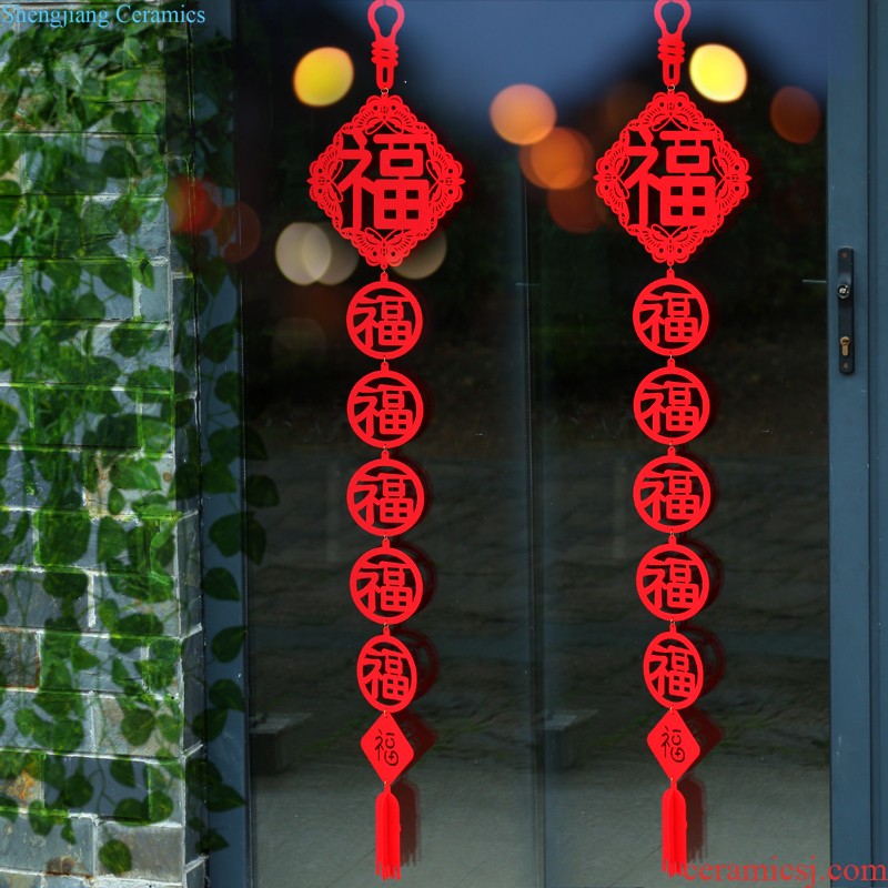 New Year lantern pendant everyone spring word mall indoor red lanterns hang small Lantern Festival lantern decorations