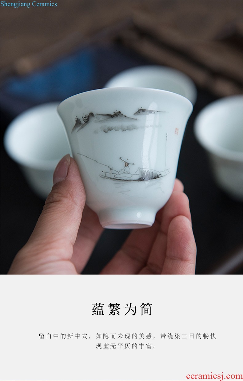 White porcelain tea sets jingdezhen domestic xi shi pot of tea ware built water box of a complete set of contracted kunfu tea cups