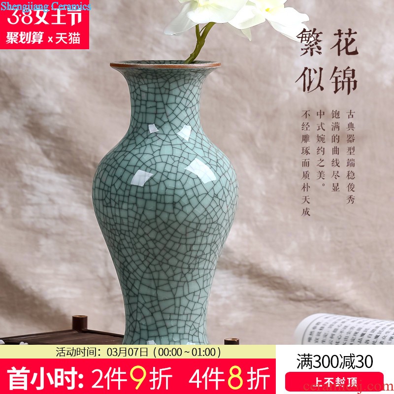 Jingdezhen 50 kg ceramics with cover storage tank barrel moistureproof insect-resistant large Chinese style living room kitchen hand draw lotus